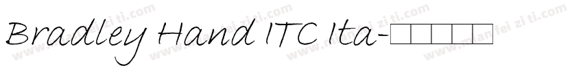 Bradley Hand ITC Ita字体转换